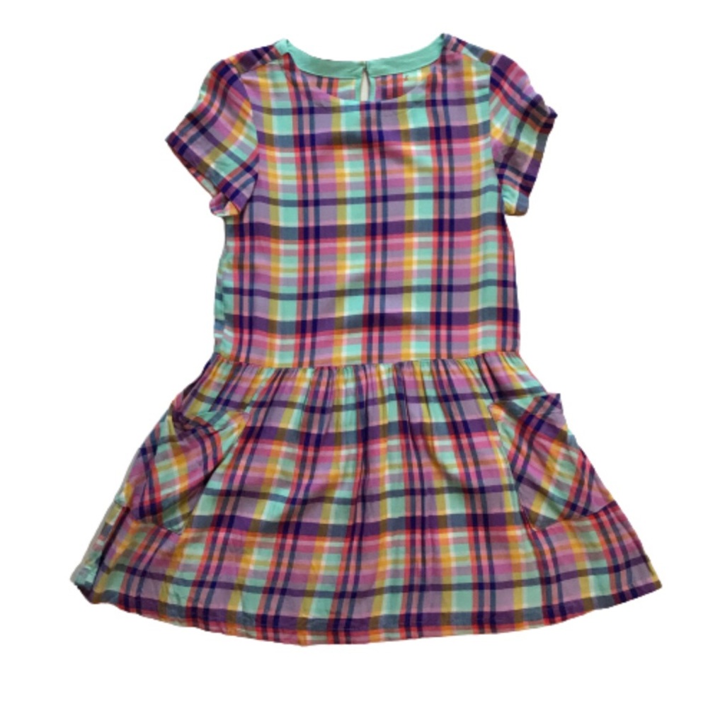 Cat & Jack Tartan Plaid Short Sleeve Dress L 10-12